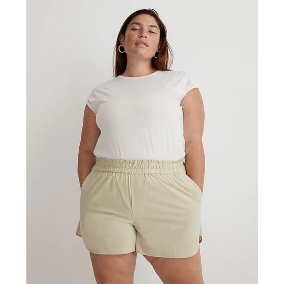 Madewell Plus Pull-On Light Green Athletic Casual Shorts Size 2X - Picture 1 of 13